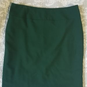 Forest Green knee length pencil skirt, size 16